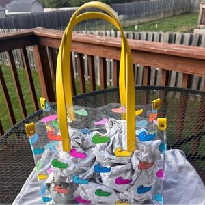 Dooney & Bourke Medium Shopper Clear Colorful Ducks
